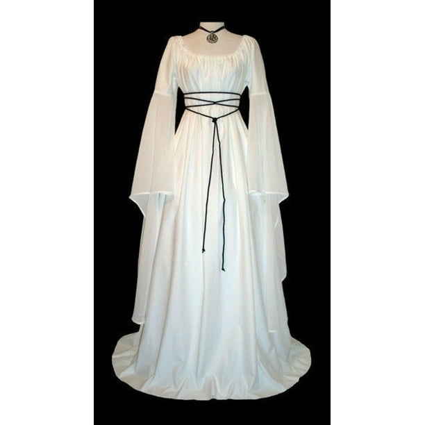 VOWUA Womens Vintage Dress Lace Medieval Plus Size Dress Retro Long/Sleeveless Midi/Maxi Dress